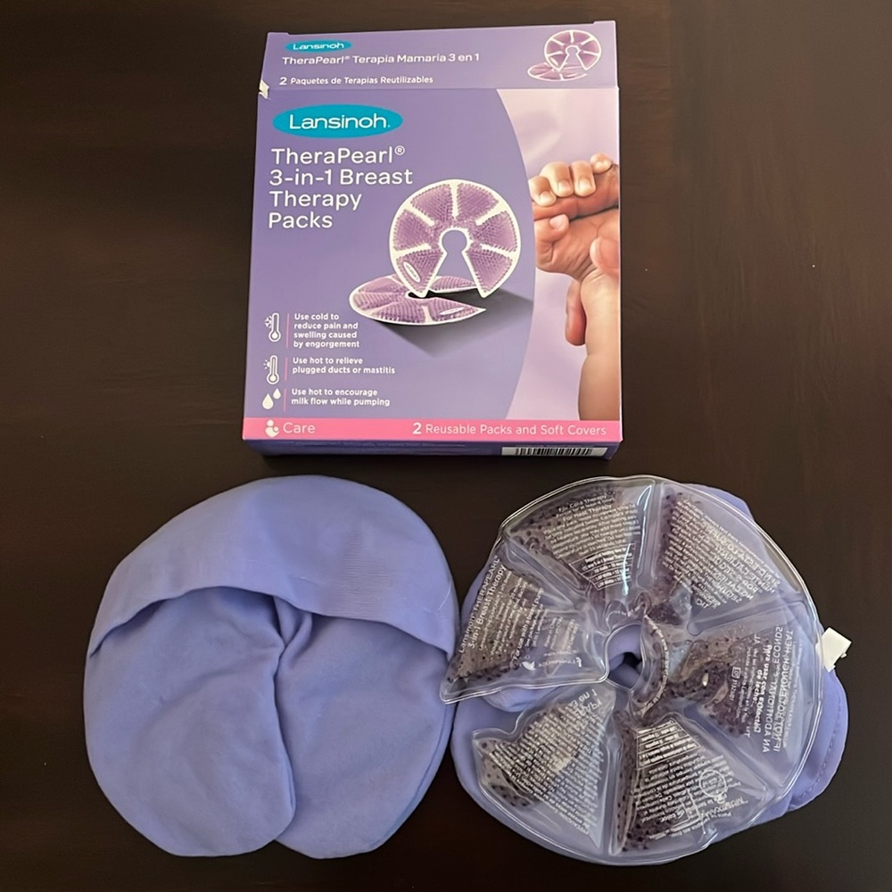 Lansinoh TheraPearl 3-in-1 Hot or Cold Breast Therapy Packs  2-Pack